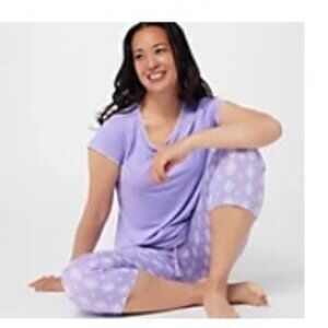 MUK LUKS Desert Vibes Short-Sleeved Top and Cropped Pants